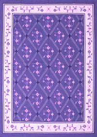 Abstract Purple Contemporary Rug, con2395pur