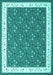 Machine Washable Abstract Turquoise Contemporary Area Rugs, wshcon2395turq