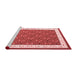 Contemporary Red Washable Rugs