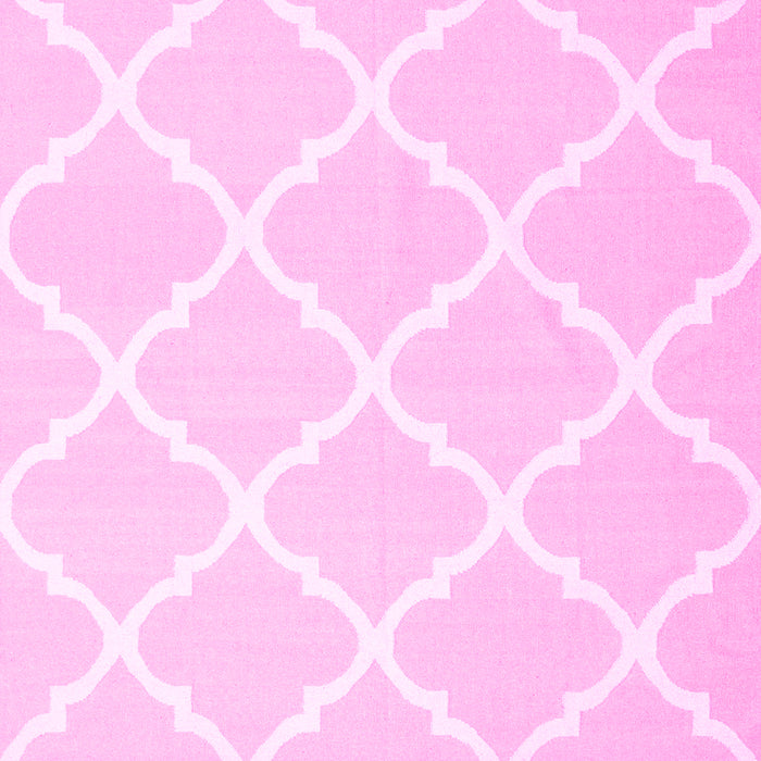 Machine Washable Trellis Pink Modern Rug, wshcon2396pnk