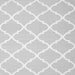 Round Machine Washable Trellis Gray Modern Rug, wshcon2396gry