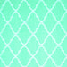 Square Trellis Turquoise Modern Rug, con2396turq