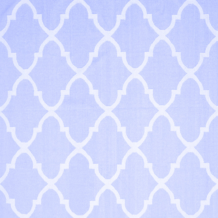Square Machine Washable Trellis Blue Modern Rug, wshcon2396blu