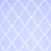 Square Machine Washable Trellis Blue Modern Rug, wshcon2396blu