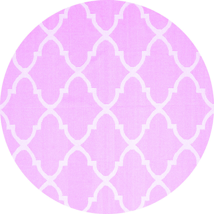 Round Trellis Purple Modern Rug, con2396pur