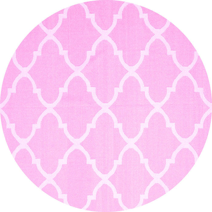 Round Trellis Pink Modern Rug, con2396pnk