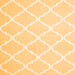 Round Machine Washable Trellis Orange Modern Area Rugs, wshcon2396org