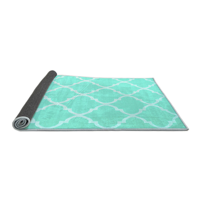 Sideview of Trellis Light Blue Modern Rug, con2396lblu