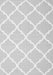 Serging Thickness of Machine Washable Trellis Gray Modern Rug, wshcon2396gry