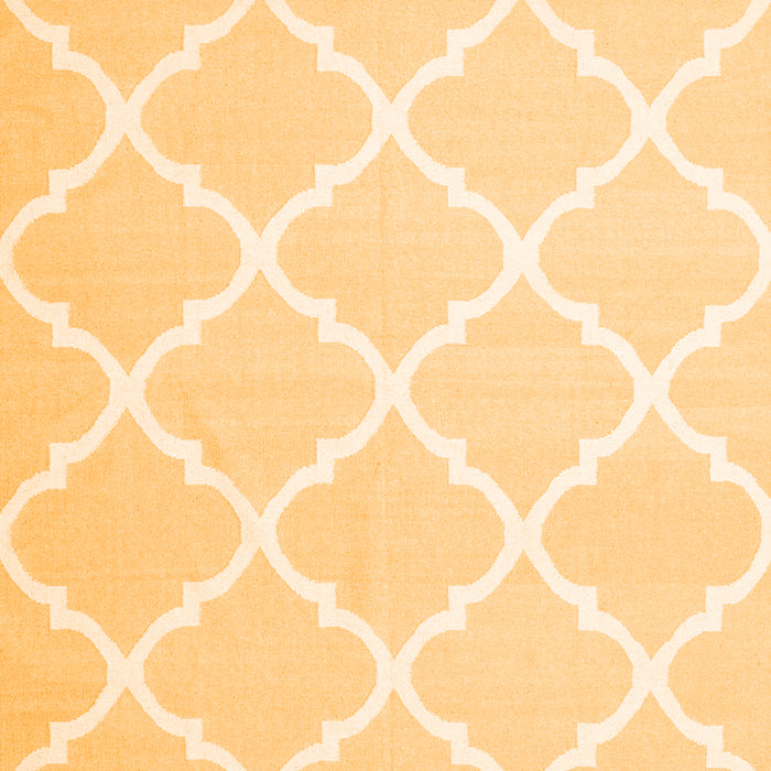 Serging Thickness of Machine Washable Trellis Orange Modern Area Rugs, wshcon2396org