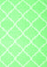 Machine Washable Trellis Emerald Green Modern Area Rugs, wshcon2396emgrn