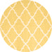 Round Trellis Brown Modern Rug, con2396brn