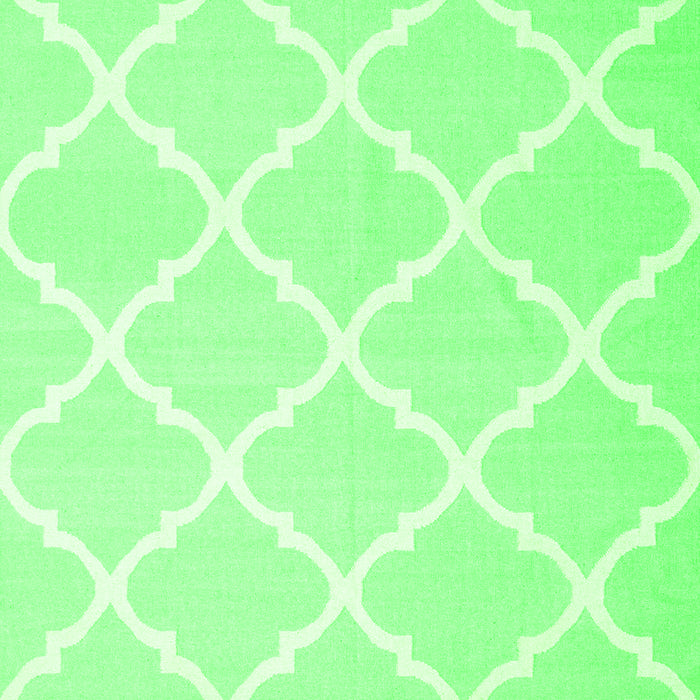 Serging Thickness of Machine Washable Trellis Green Modern Area Rugs, wshcon2396grn