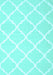 Machine Washable Trellis Light Blue Modern Rug, wshcon2396lblu