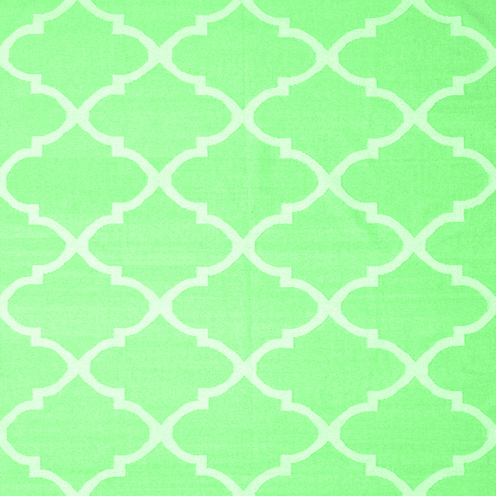 Square Machine Washable Trellis Emerald Green Modern Area Rugs, wshcon2396emgrn