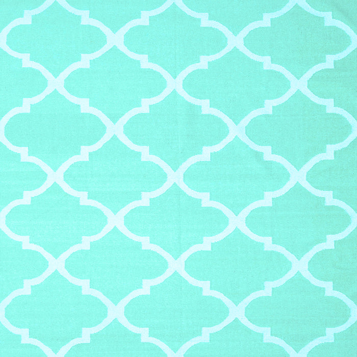 Square Machine Washable Trellis Light Blue Modern Rug, wshcon2396lblu
