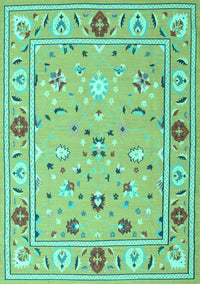 Abstract Turquoise Contemporary Rug, con2397turq