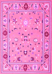 Abstract Pink Contemporary Rug, con2397pnk