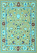 Abstract Light Blue Contemporary Rug, con2397lblu