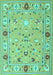 Machine Washable Abstract Turquoise Contemporary Area Rugs, wshcon2397turq