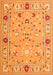 Abstract Orange Contemporary Rug, con2397org