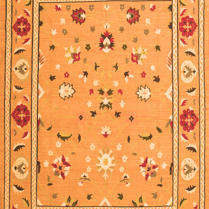 Abstract Orange Contemporary Rug, con2397org