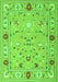 Abstract Green Contemporary Rug, con2397grn