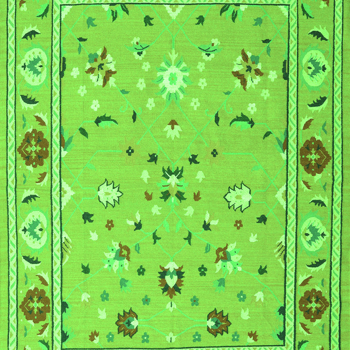 Abstract Green Contemporary Rug, con2397grn