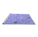 Sideview of Machine Washable Abstract Blue Contemporary Rug, wshcon2397blu