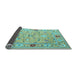 Sideview of Abstract Light Blue Contemporary Rug, con2397lblu