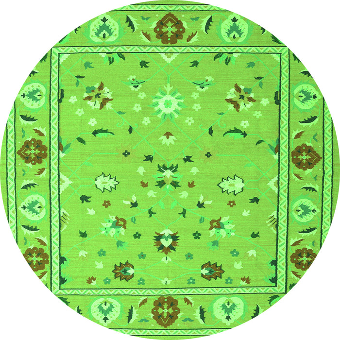 Machine Washable Abstract Green Contemporary Area Rugs, wshcon2397grn