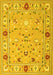 Machine Washable Abstract Yellow Contemporary Rug, wshcon2397yw