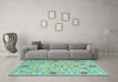 Machine Washable Abstract Light Blue Contemporary Rug in a Living Room, wshcon2397lblu