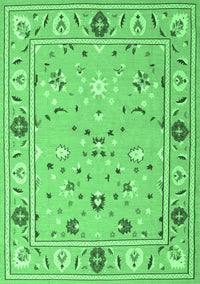 Abstract Emerald Green Contemporary Rug, con2397emgrn