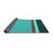 Sideview of Abstract Turquoise Contemporary Rug, con2398turq