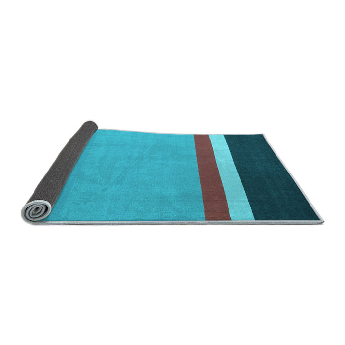 Sideview of Abstract Light Blue Contemporary Rug, con2398lblu