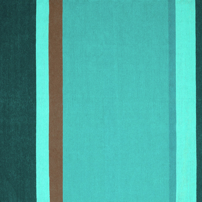 Square Abstract Turquoise Contemporary Rug, con2398turq