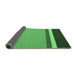 Sideview of Abstract Emerald Green Contemporary Rug, con2398emgrn