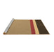 Sideview of Machine Washable Abstract Brown Contemporary Rug, wshcon2398brn