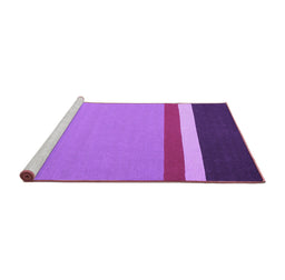 Sideview of Machine Washable Abstract Purple Contemporary Area Rugs, wshcon2398pur