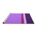 Sideview of Machine Washable Abstract Purple Contemporary Area Rugs, wshcon2398pur