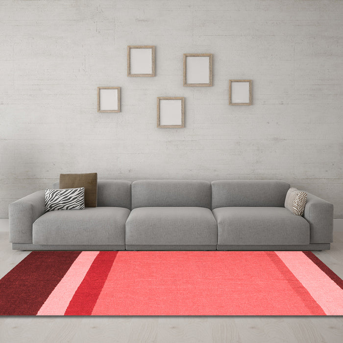 Contemporary Red Washable Rugs