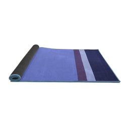 Sideview of Abstract Blue Contemporary Rug, con2398blu