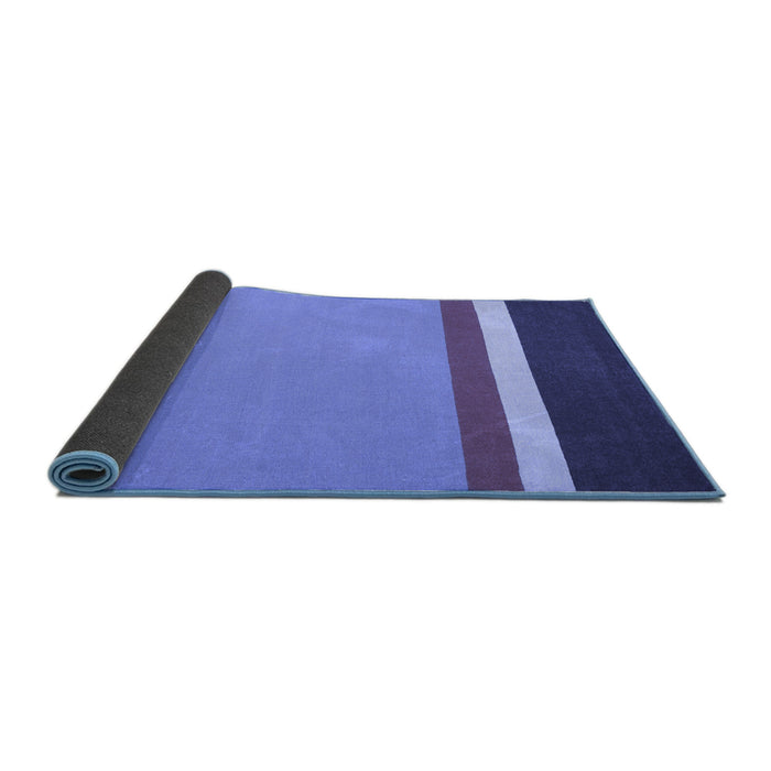 Sideview of Abstract Blue Contemporary Rug, con2398blu
