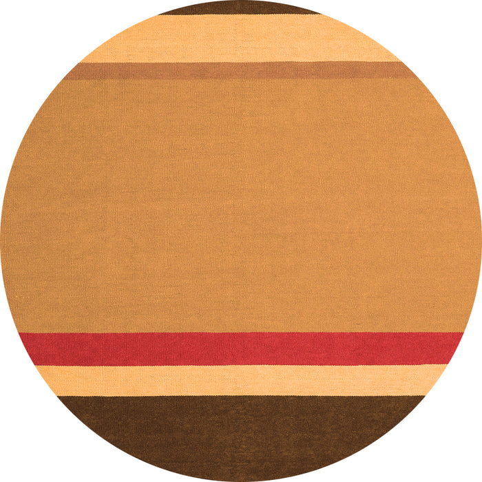 Square Abstract Orange Contemporary Rug, con2398org