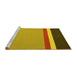 Sideview of Machine Washable Abstract Yellow Contemporary Rug, wshcon2398yw