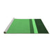 Sideview of Machine Washable Abstract Emerald Green Contemporary Area Rugs, wshcon2398emgrn