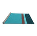 Sideview of Machine Washable Abstract Light Blue Contemporary Rug, wshcon2398lblu