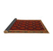 Thickness of Contemporary Saddle Brown Oriental Rug, con2399