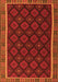 Serging Thickness of Machine Washable Oriental Orange Traditional Area Rugs, wshcon2399org